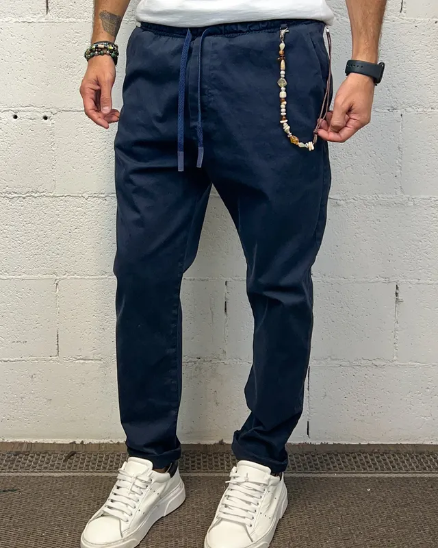 ONLYONE OVER-D Pantalaccio Denim Uomo Blu Navy