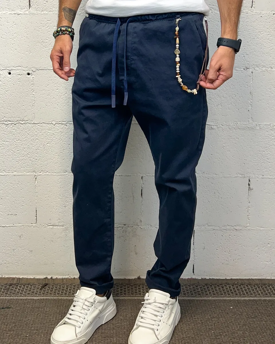 ONLYONE OVER-D Pantalaccio Denim Uomo Blu Navy