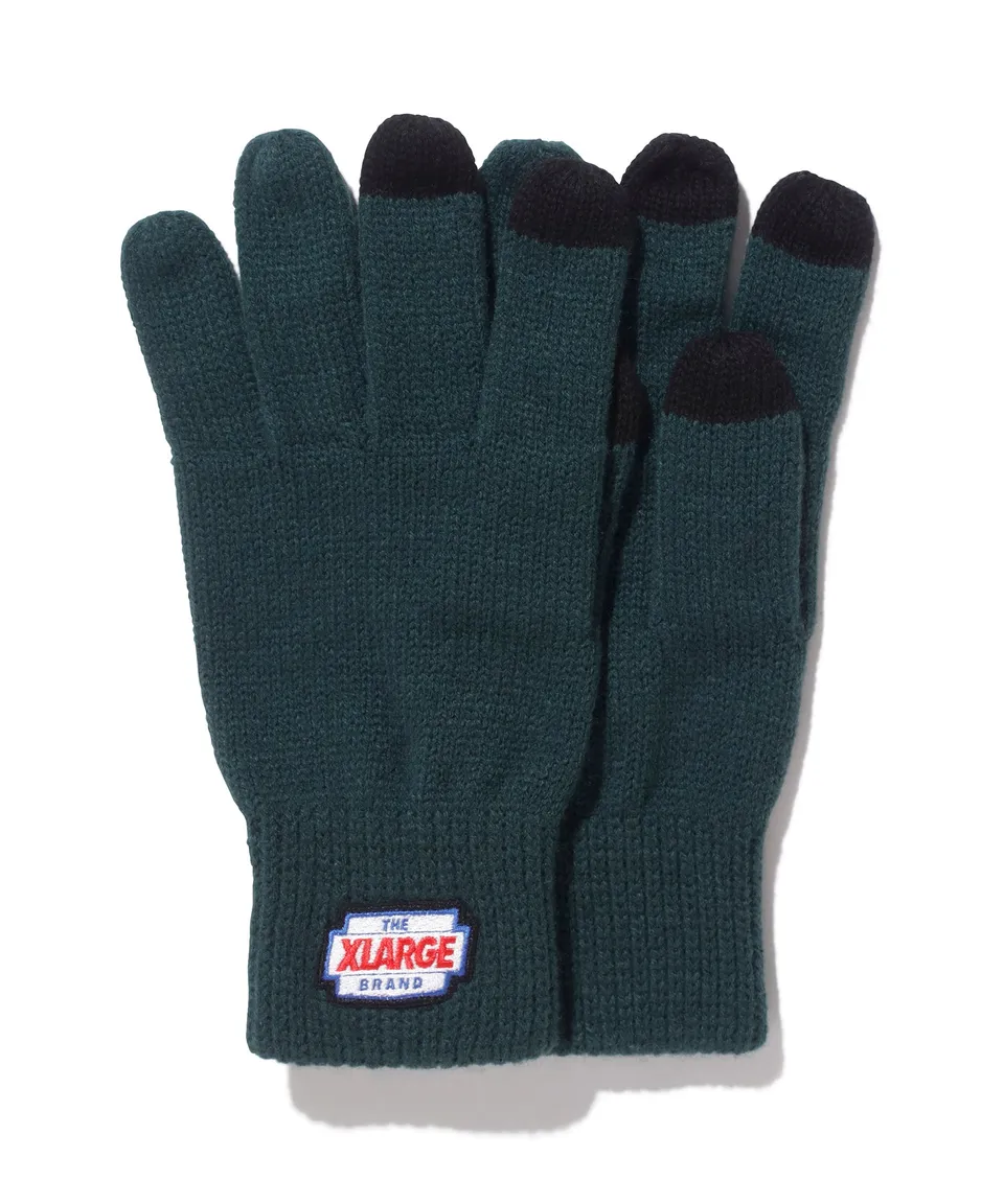 X-Large Emblem Logo Glove guanti neri taglia unica