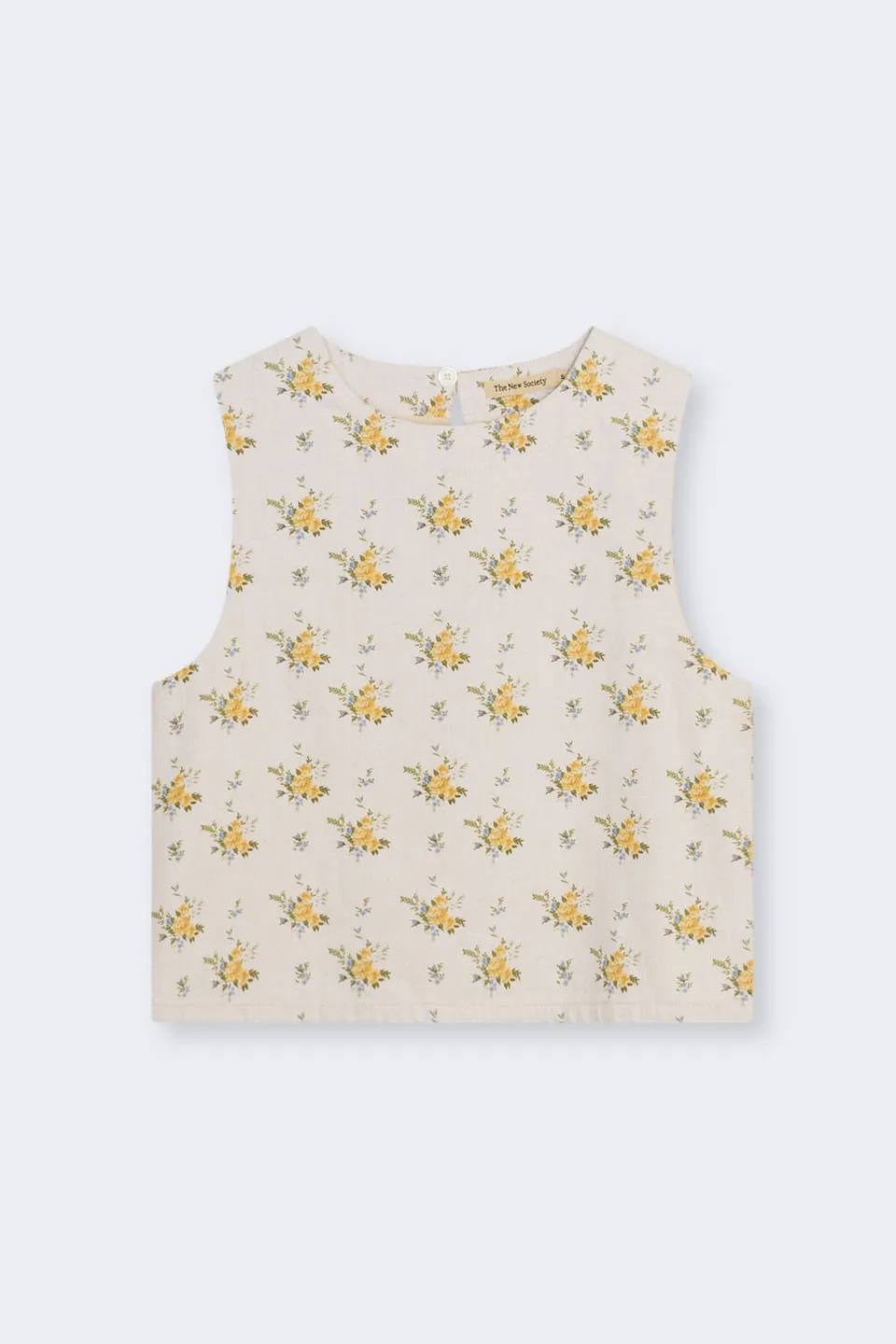 The New Society Mimosa Print top donna denim floreale