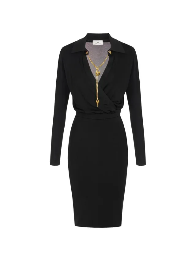 Elisabetta Franchi AM19S66E2 abito corto Nero donna