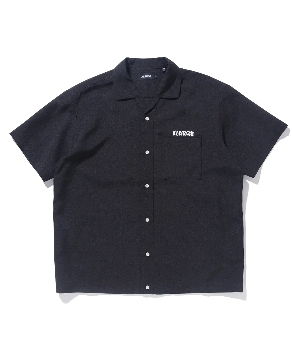 X-Large Drawing OG S/S Work Shirt camicia nera manica corta