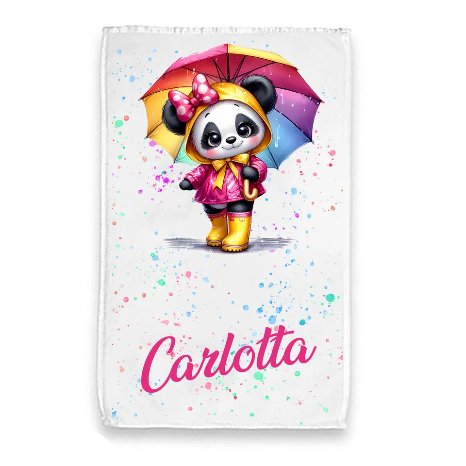 Mr. Gadgets Panda Ombrello asciugamano bambino personalizzato spugna