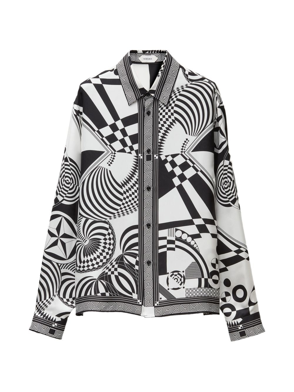 Versace 1024520 camicia uomo nero bianco