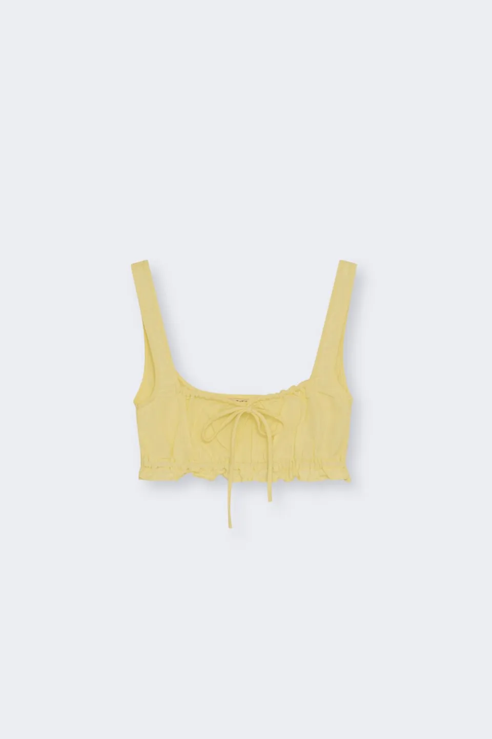 THE NEW SOCIETY Amaryllis Top 2 top Soft Lemon lino