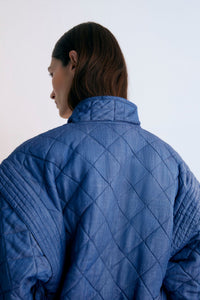 The New Society Eleni giacca reversibile lino fantasia