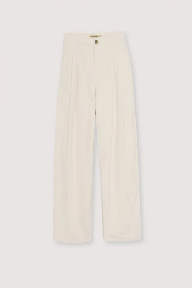 The New Society Nicol pantaloni donna bianco cotone