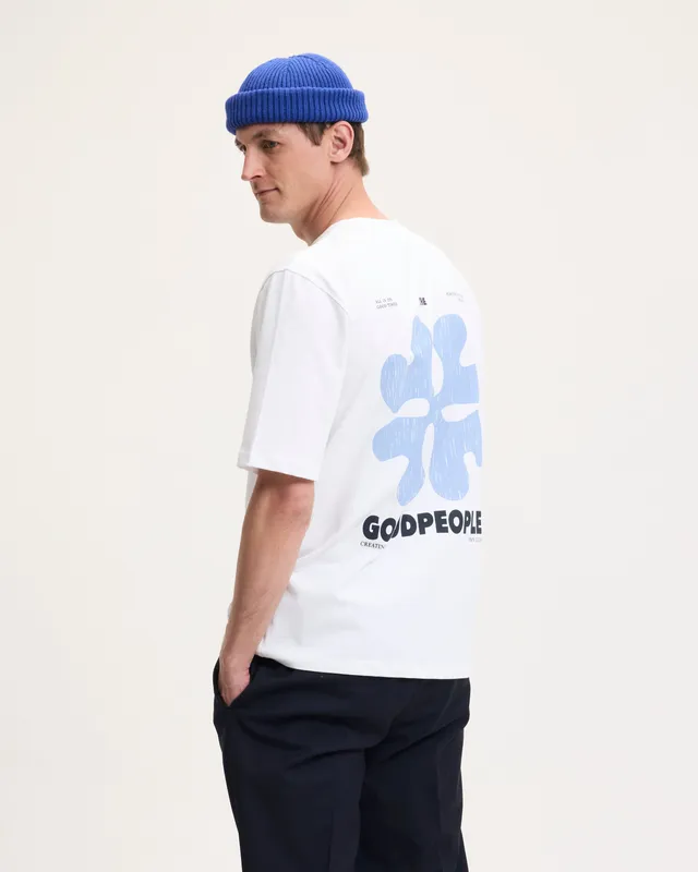 GOODPEOPLE TEX Artwork t-shirt cotone White