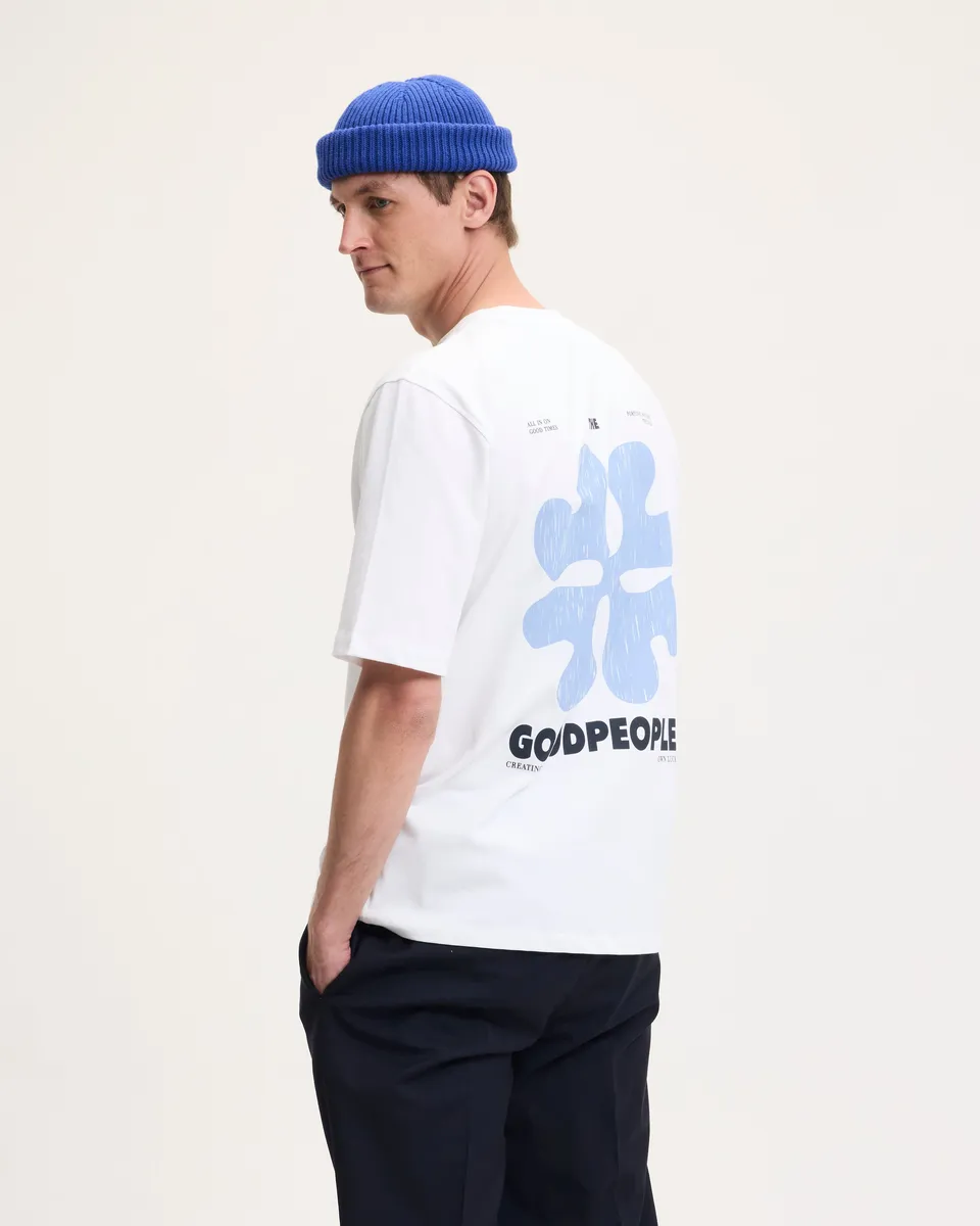 GOODPEOPLE TEX Artwork t-shirt cotone White