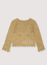 The New Society Calipso maglia donna Hemp uncinetto