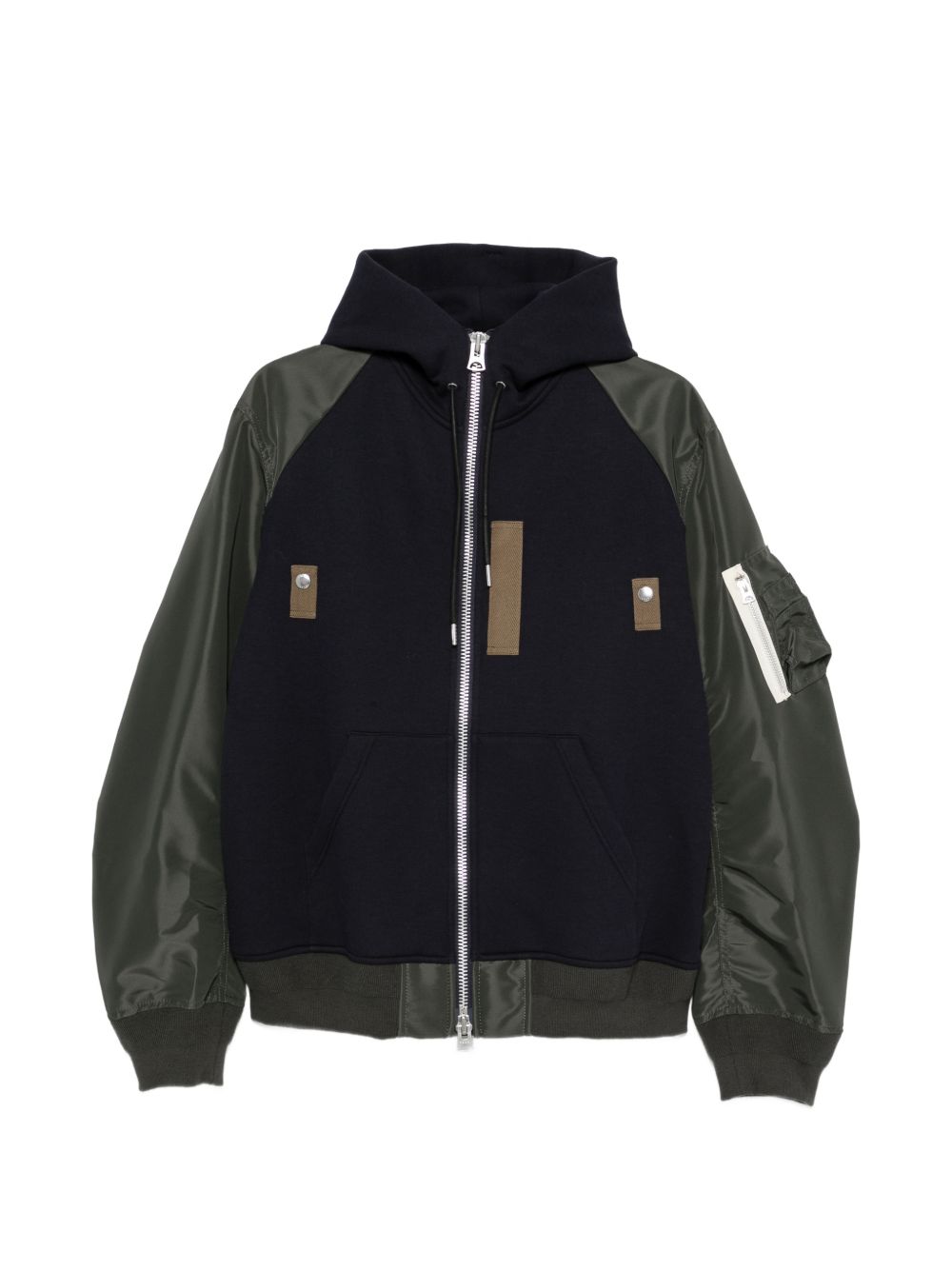 Sacai 26-04136M felpa navy khaki uomo