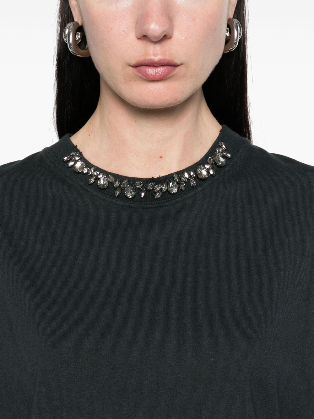 Golden Goose GWP01874 t-shirt donna washed black