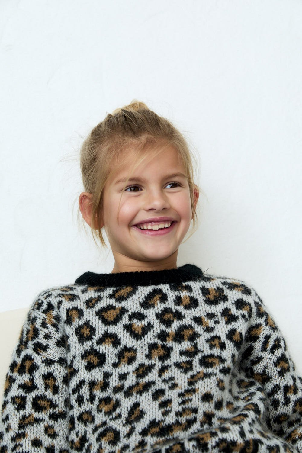 THE NEW SOCIETY Nelia maglione leopardato mohair jacquard