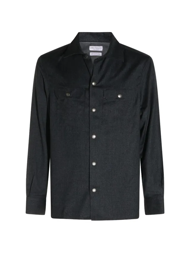 Brunello Cucinelli MY6660721 camicia grigio scuro