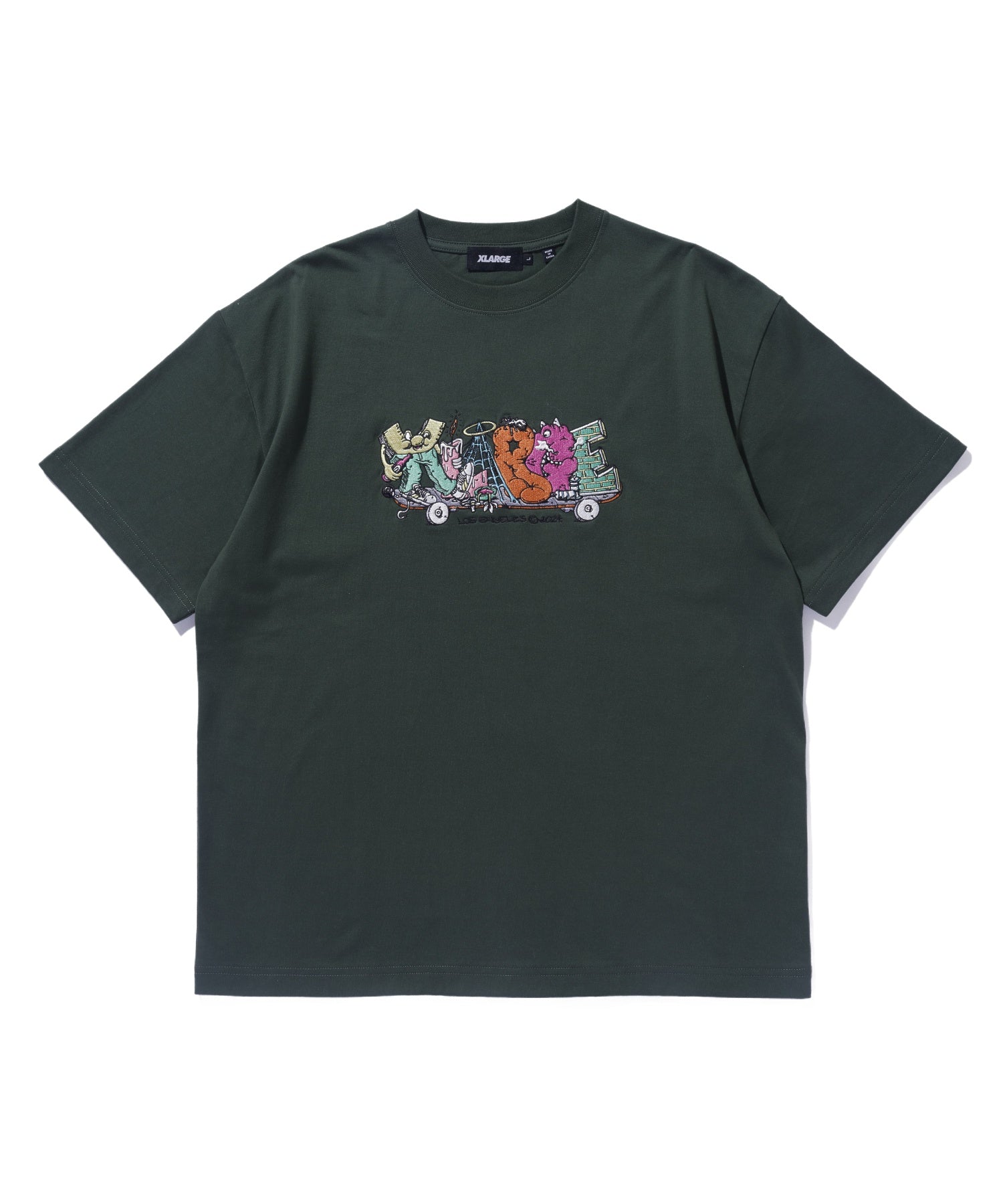 X-Large Hangout S/S Tee maglietta verde cotone