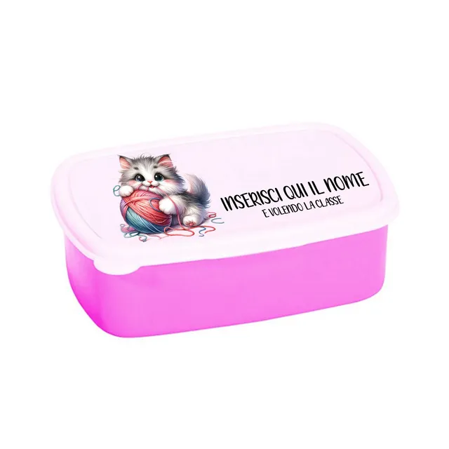 Mr. Gadgets Gatto Rosa porta merenda scatola resistente