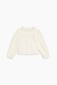 The New Society Soleil blusa bambina cotone bianco Whisper
