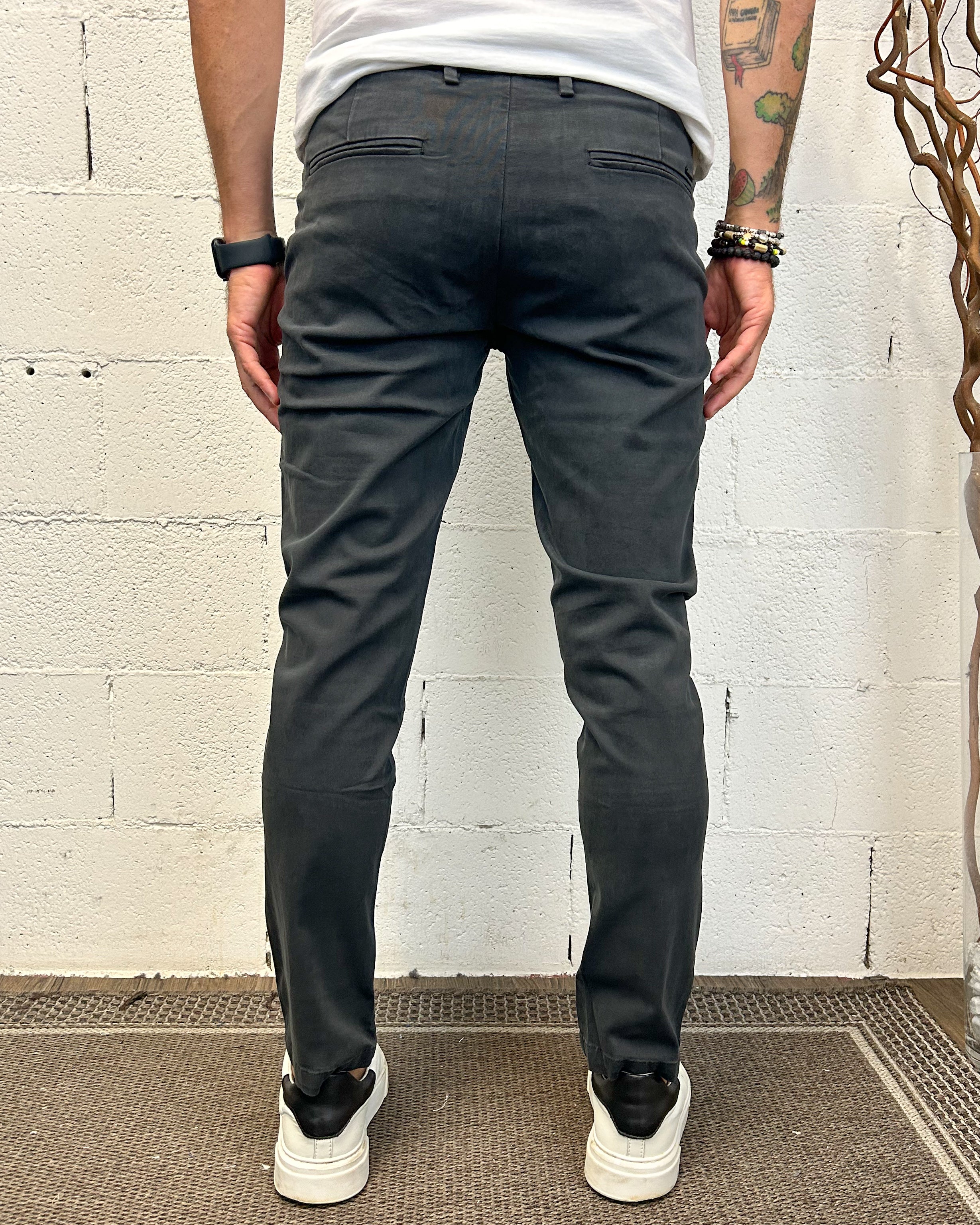 ONLYONE GIANNI LUPO Tahoma chino slim grigio scuro
