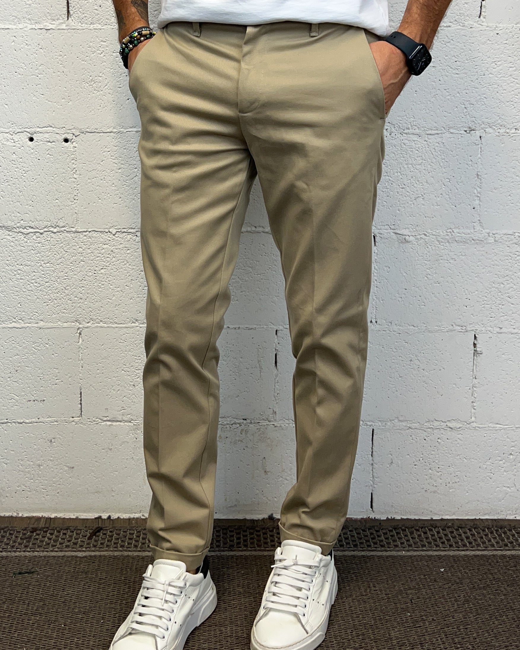 ONLYONE OVER-D Chino Slim Fit Beige vestibilita regolare