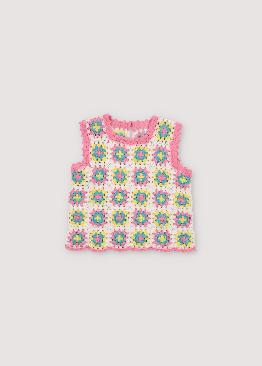 The New Society Nikaia Top top uncinetto rosa