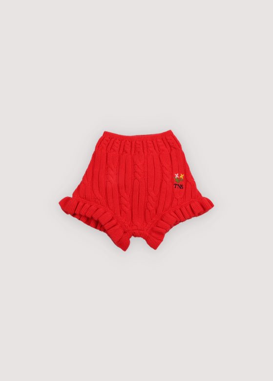 THE NEW SOCIETY Bluebell pantaloncini Tulip Red cotone treccia