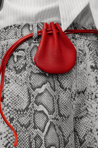 The New Society TNS borsa donna rossa in pelle