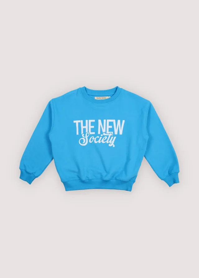 The New Society Clover Sweatshirt Pool Blue felpa cotone 6 anni
