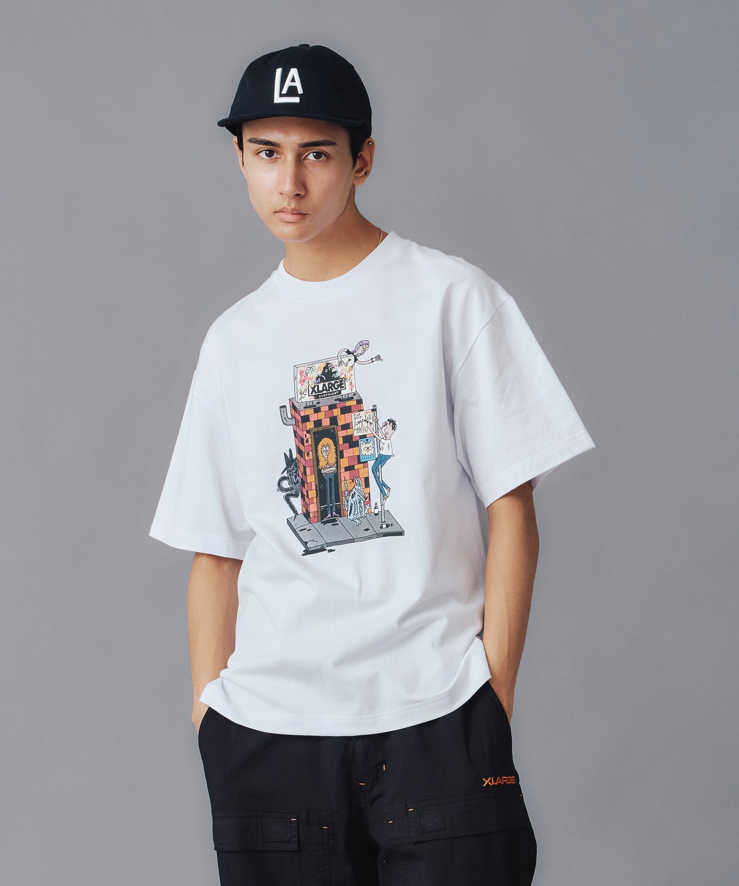 X-Large Scrawl t-shirt bianca in cotone