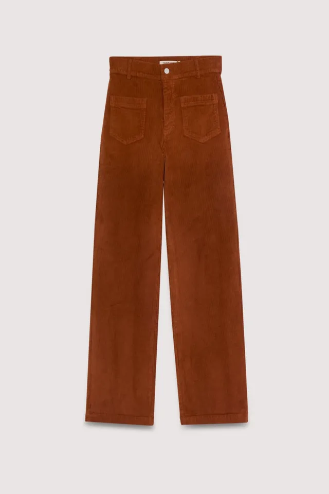 The New Society Ines Astral pantaloni donna velluto cotone