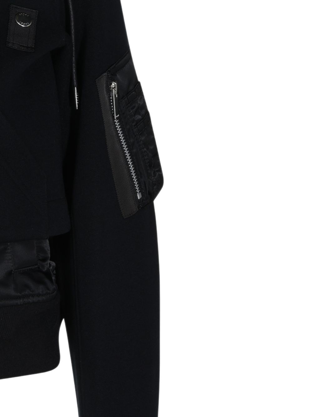 Sacai 26-08681 felpa donna nera