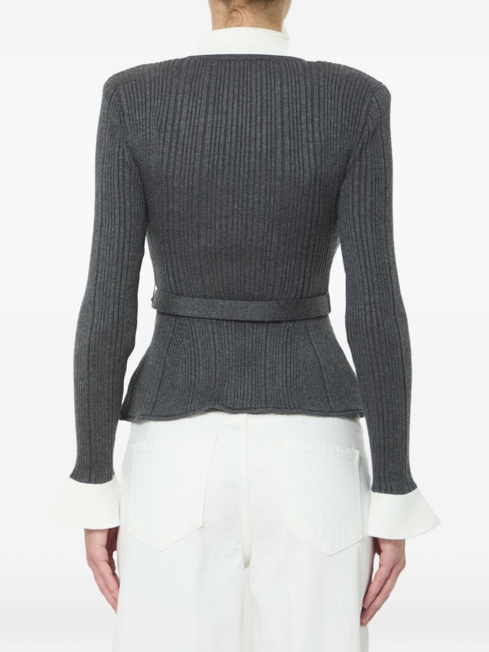 Self-Portrait PF26-131T cardigan grigio coste