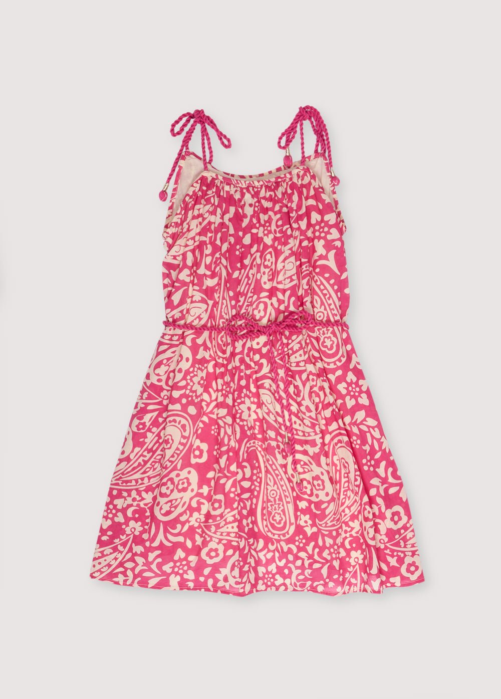 The New Society Santorini vestito donna fucsia cotone