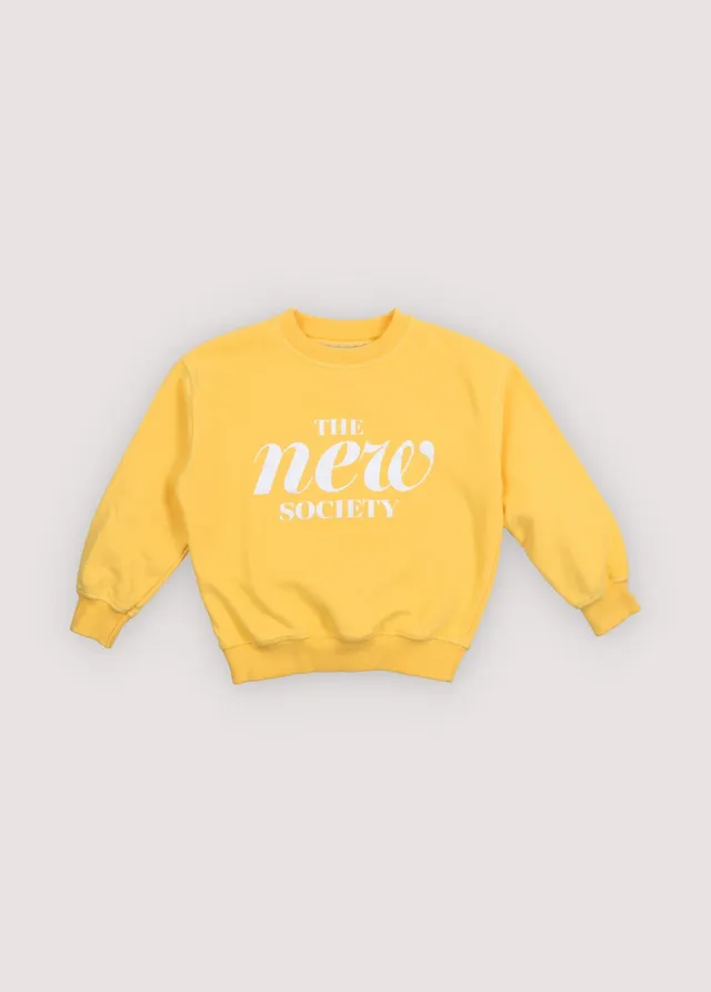 The New Society Maca felpa bambino gialla 6 anni cotone