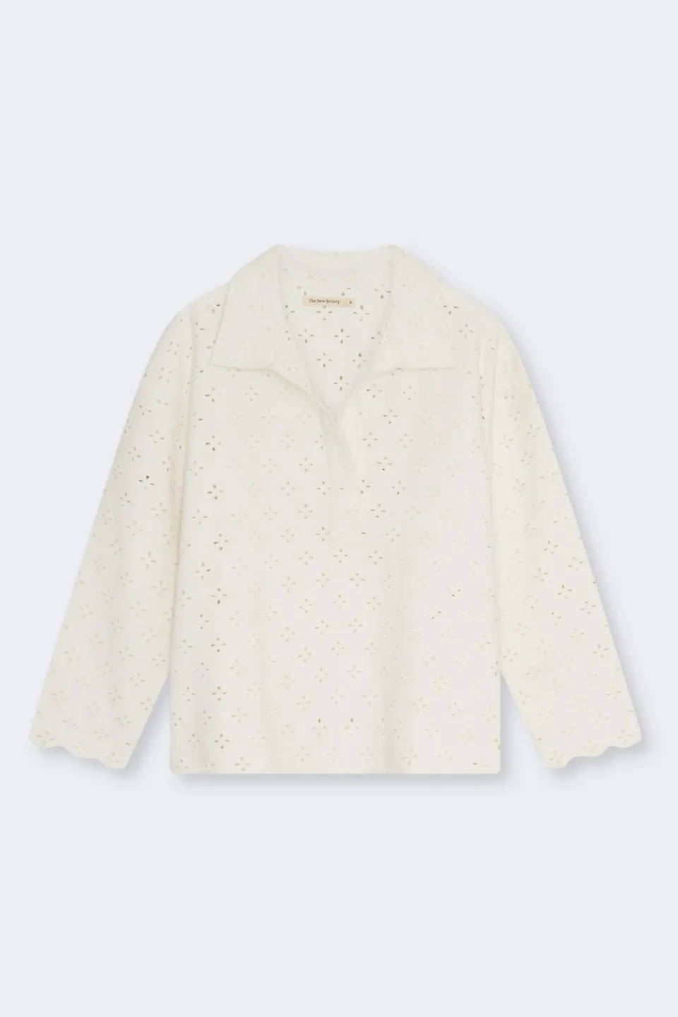 THE NEW SOCIETY Camelia camicia donna denim ricamata