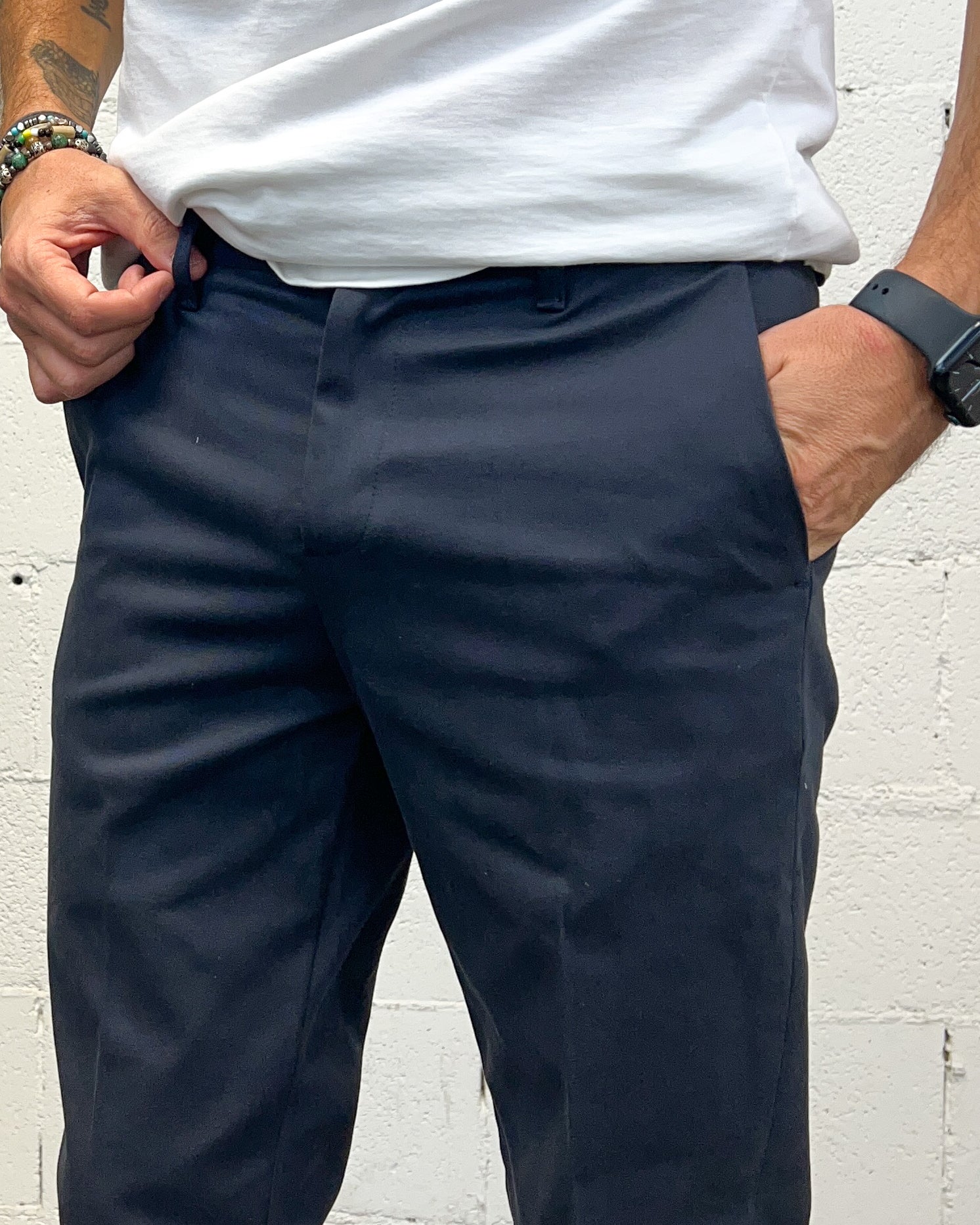 ONLYONE OVER-D Chino Slim Fit blu taglia vera