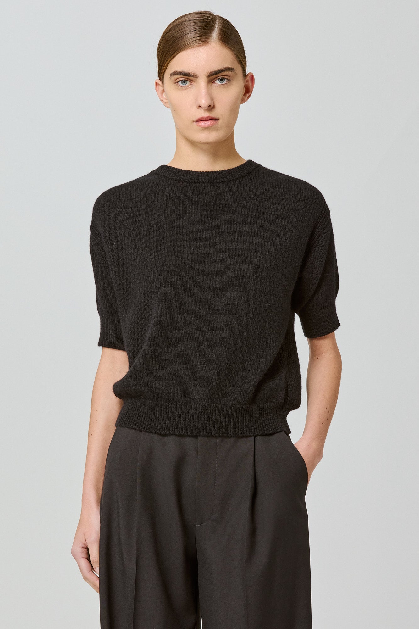 Sa Su Phi Maglione Maniche Corte Cashmere Nero 38