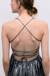 The New Society Uxia vestito argento festa