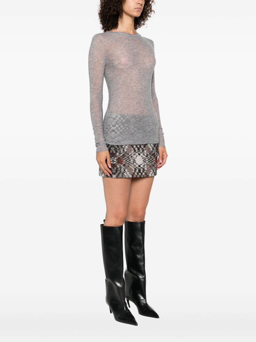 Pinko 105398 A2PMI42 maglia grigia donna