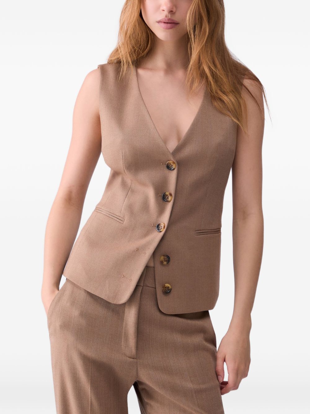 Liu Jo White WF6213T732A gilet camel