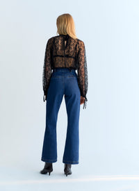 The New Society Anita camicetta pizzo nero Eclipse Noir
