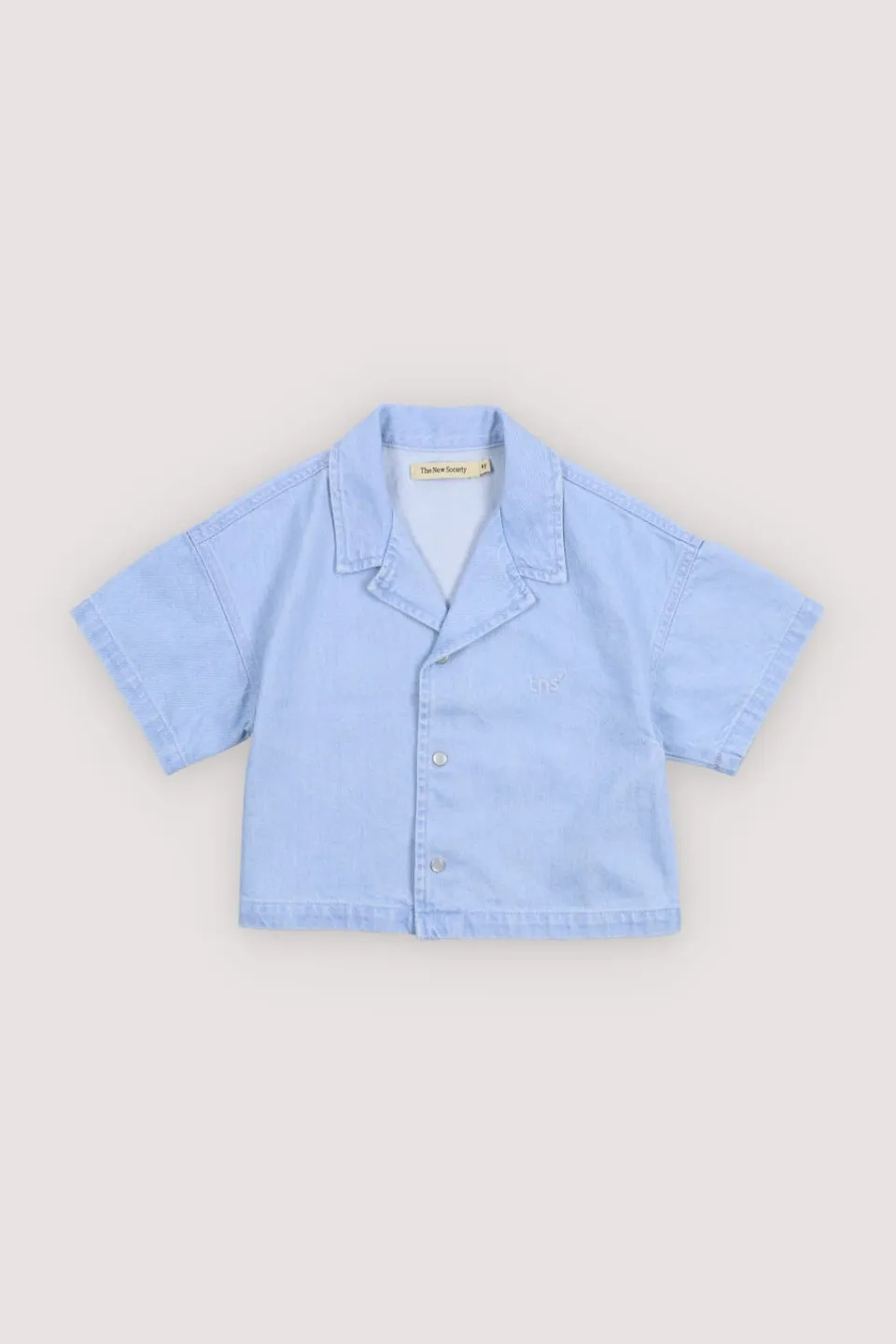 The New Society Bellis camicia bambina light denim cotone
