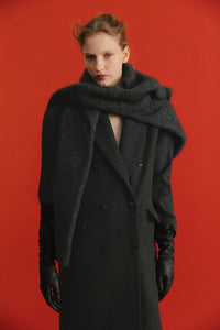 The New Society Elan Cappotto Donna Grigio Antracite Lana