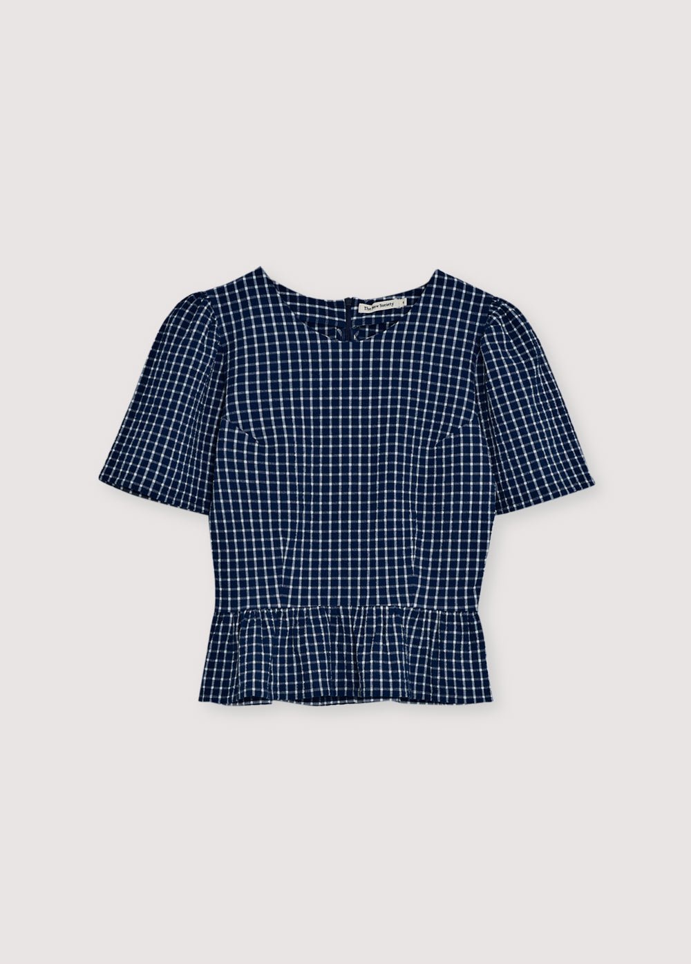 The New Society Jasmine top donna quadretti Midnight Checks