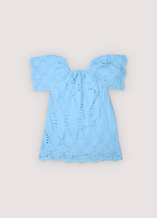 The New Society Patmos vestito cotone Powder Blue 6 anni
