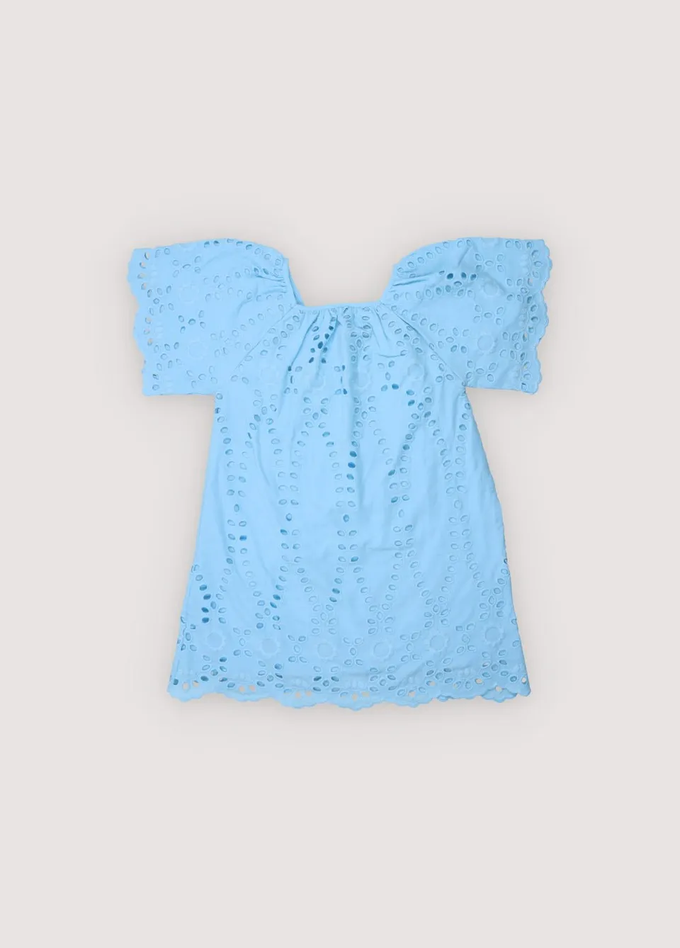 The New Society Patmos vestito cotone Powder Blue 6 anni