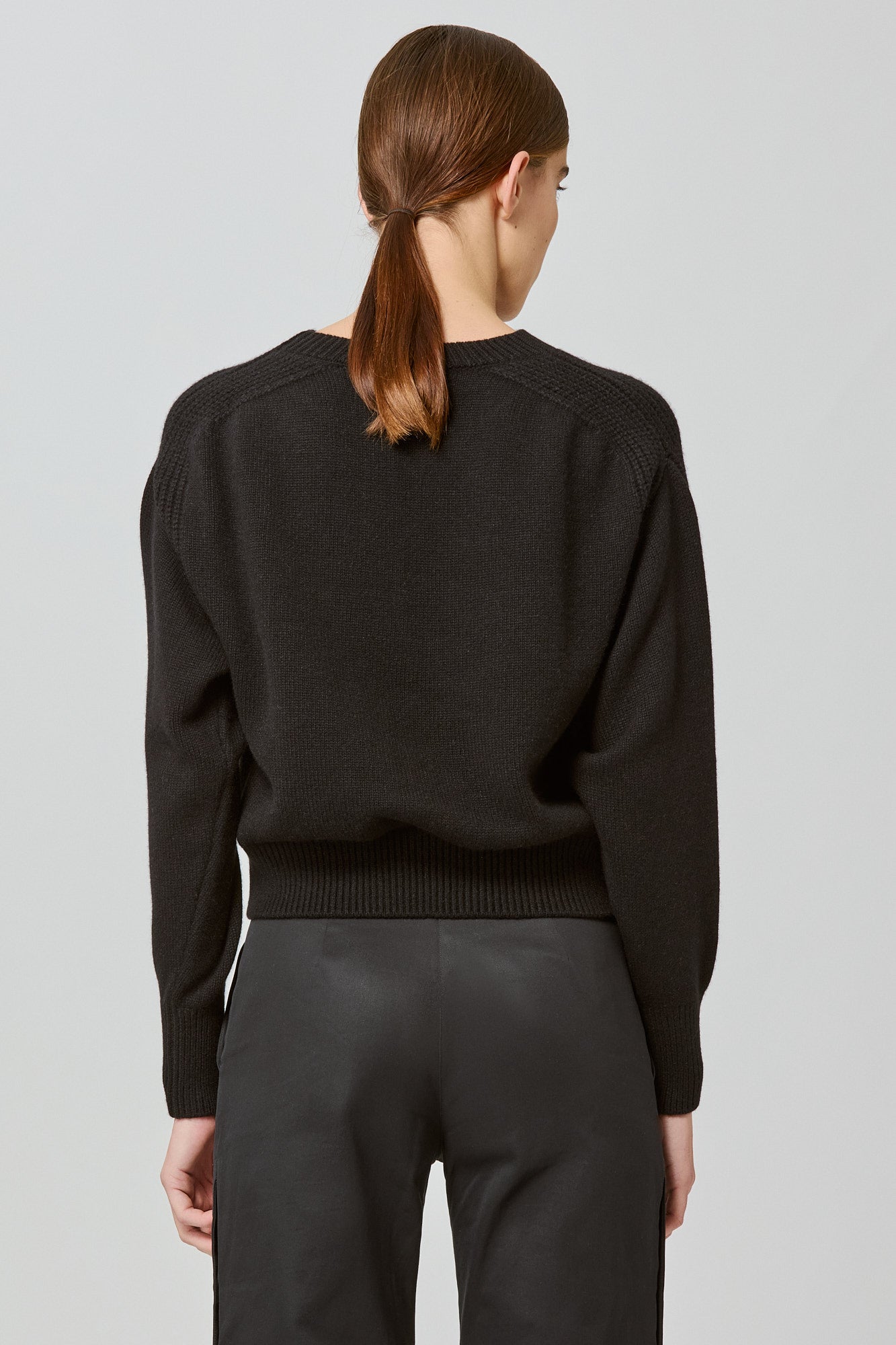 Sa Su Phi maglione girocollo nero cashmere leggero