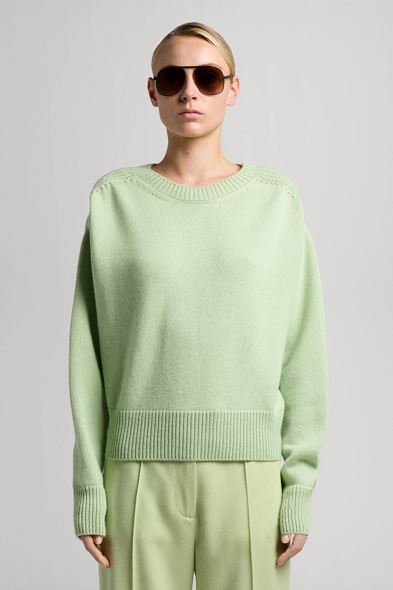 Sa Su Phi Medea maglione cashmere verde menta