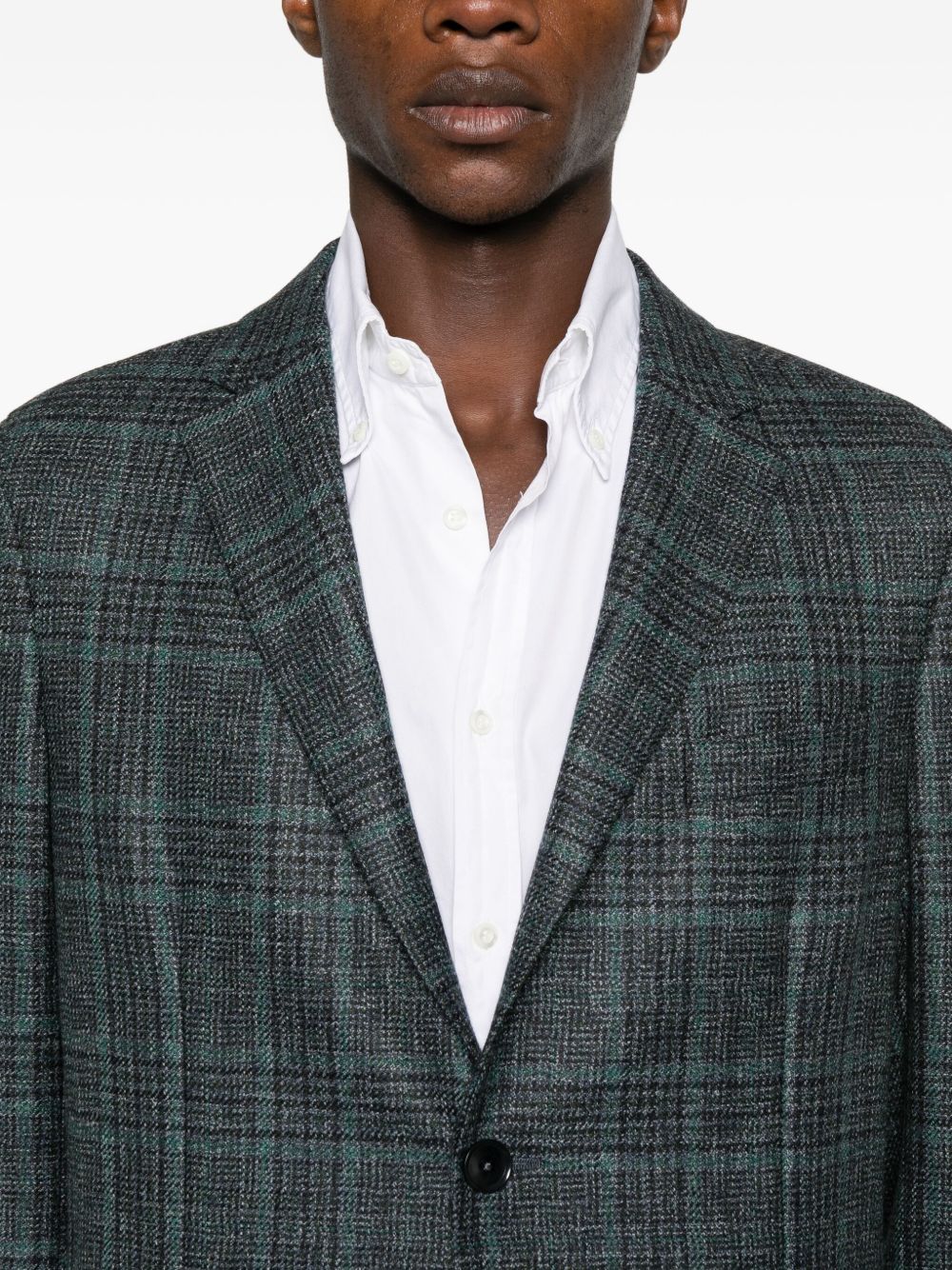Ermenegildo Zegna 254707A2 giacca uomo verde tartan
