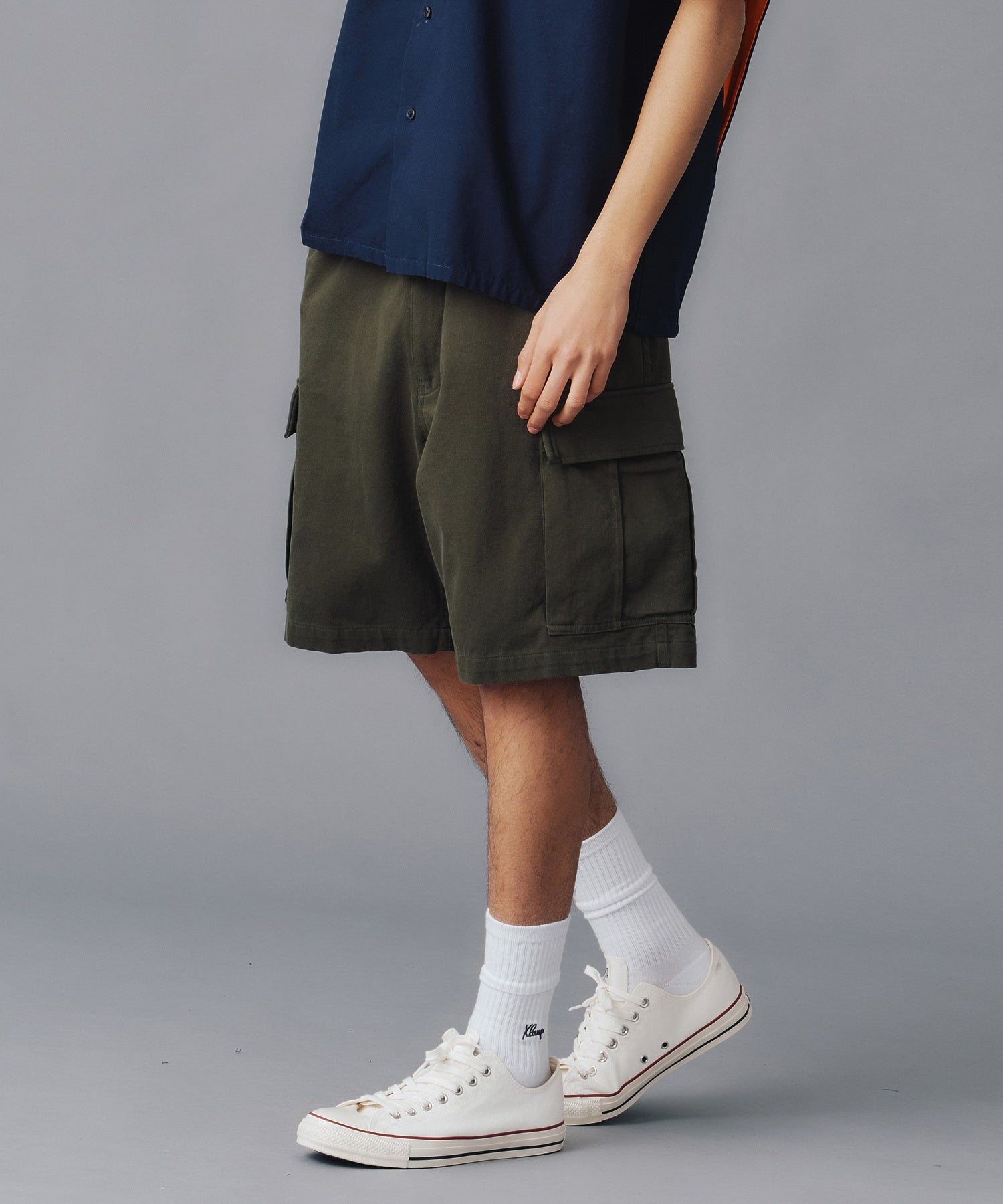X-Large Embroidered Logo Cargo Pantaloncini Cotone