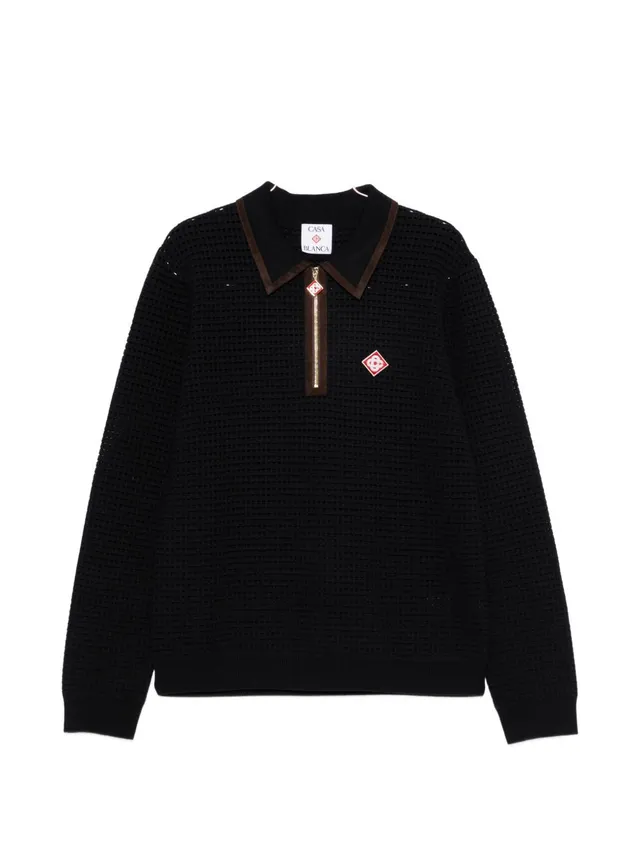 Casablanca M-AW26-KW polo Navy blu uomo